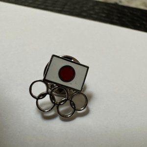 Japan Flag Olympic RingsNOC Olympic Games Phevos Tack Pin